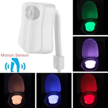 MINI Toilet Light LED Night Light Motion Sensor Seat Lamp Luminaria 8 Color Changing Auto RGB PIR Human Waterproof For Bathroom