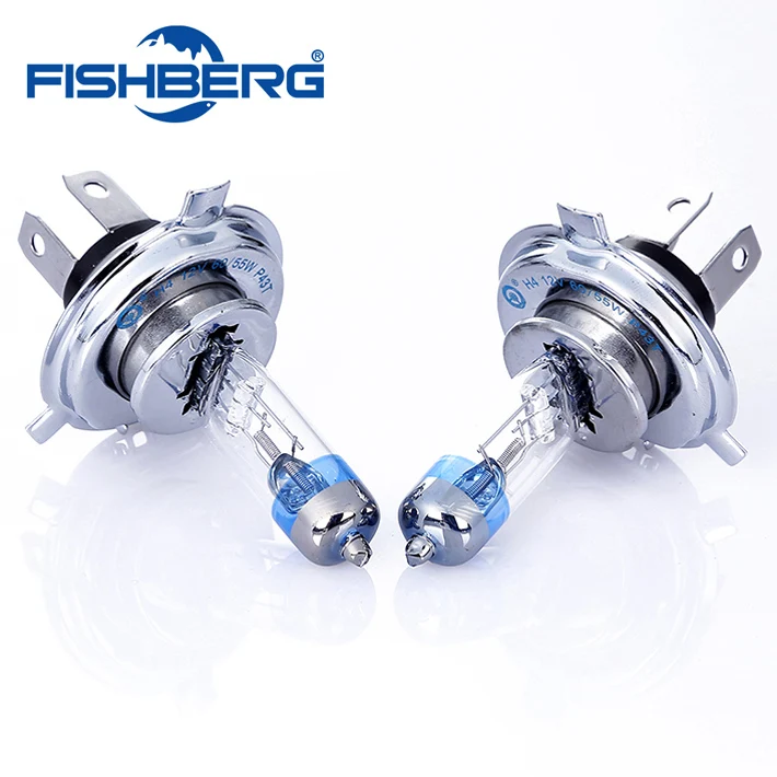 2016 New 2pcs H4 Xenon Halogen Auto Car HeadLight Bulb Kit Platinum (Pt) Chrome Head H4 HID 4300K 12V 60/55W  For Car Headlight