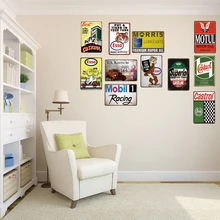 Винтаж знаки олова в стиле «потертый шик дом на колесах с металлической пластиной стены бар дома арт Гараж Декор 30X20 см DU-2140