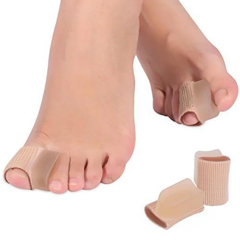 

2Pcs Soft Silicone Gel Tube Toe Separators Spacers Alignment Bunion Pain Relief Tools Finger Toe Protector Foot Care Tool