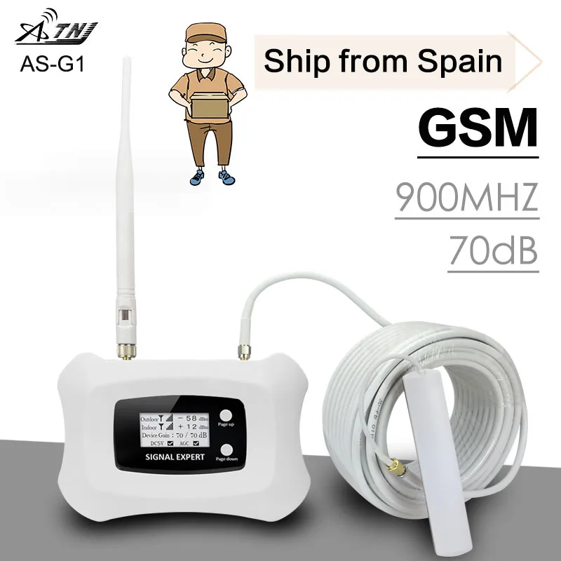 Усилитель сигнала ATNJ GSM Повторитель Высокая мощность 70 дБ 900 МГц повторитель