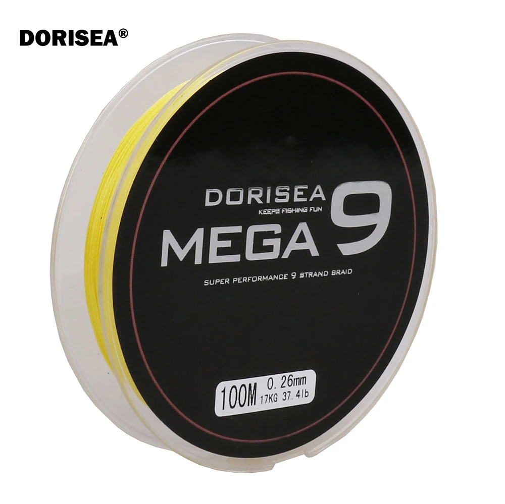 DORISEA Мега 9 нитей Finshing Line 100 м/109 ярдов супер производительность плетеный провод Multiflament Япония Материал 20-132LB Fishline