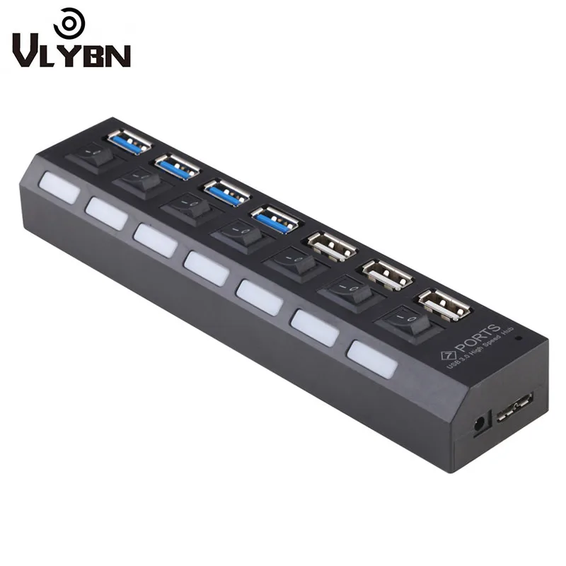 

High Speed 7 Port USB 3.0 Hub USB Port USB HUB Portable OTG HUB USB Splitter for Apple Macbook Air Laptop PC Tablet