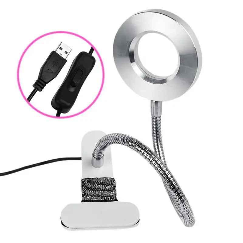 Портативная Светодиодная настольная лампа с зажимом и USB зарядкой регулируемый