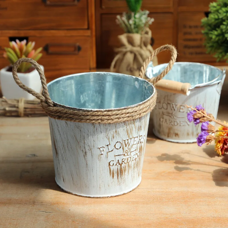 

Vintage Metal Vase for Artificial Flowers Planters Storage Crafts Wedding Decor Home Garden Christmas Decoration