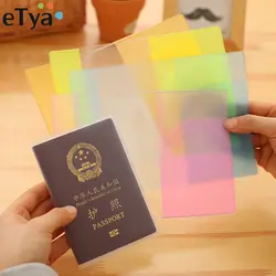ETya Прозрачная Обложка для паспорта держатель для карт ПВХ Водонепроницаемый путешествия Обложка для паспорта модные Для мужчин Для женщин