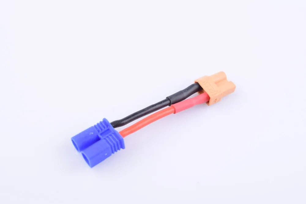 2PCS XT60 Male to Ultra Deans Female Battery Adapter with 14awg 40mm