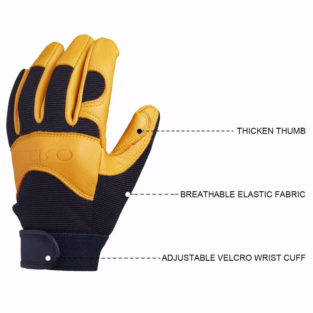 New Deerskin Men's Work Driver Gloves Leather Security Protection Wear Safety Workers Working Racing Moto Gloves For Men 8003 New Deerskin Men's Work Driver Gloves Leather Security Protection Wear Safety Workers Working Racing Moto Gloves For Men 8003