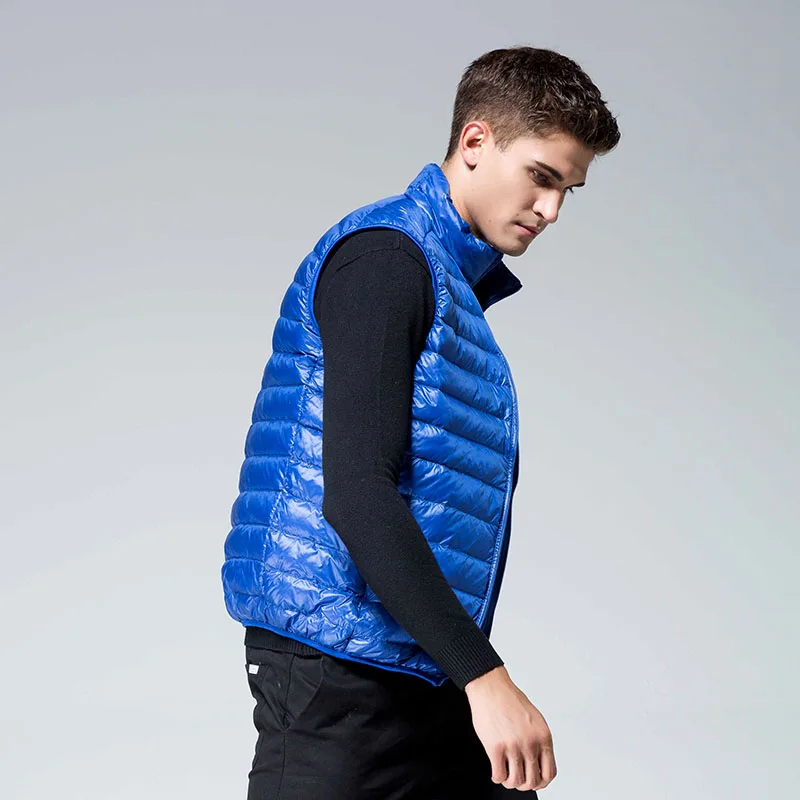WEINIANUO зимний жилет пальто Для мужчин без рукавов мужской пуховой Куртки Slim Fit