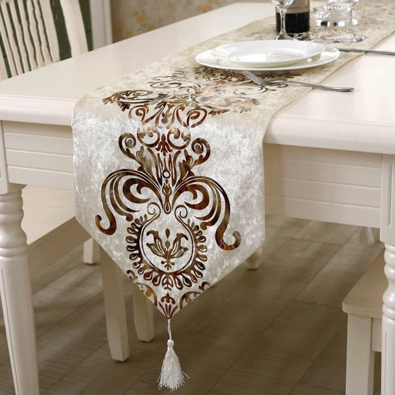 European Luxury Table Runner Cloth 32x210cm Upscale Neoclassical Table