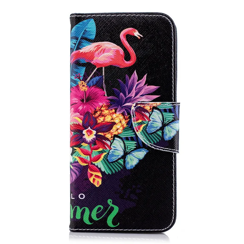 Чехол с милой пандой, слот для карт, чехол для Xiaomi Poco F1 A2 Lite Redmi 6 6A Note 5 6 Pro 4X, кожаный чехол-кошелек со слоном, Fundas D07Z - Цвет: Flamingo