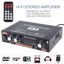 Универсальный G30 HIFI Bluetooth автомобильный аудио усилитель мощности FM радио плеер Поддержка SD/USB/DVD/MP3 с пультом дистанционного управления
