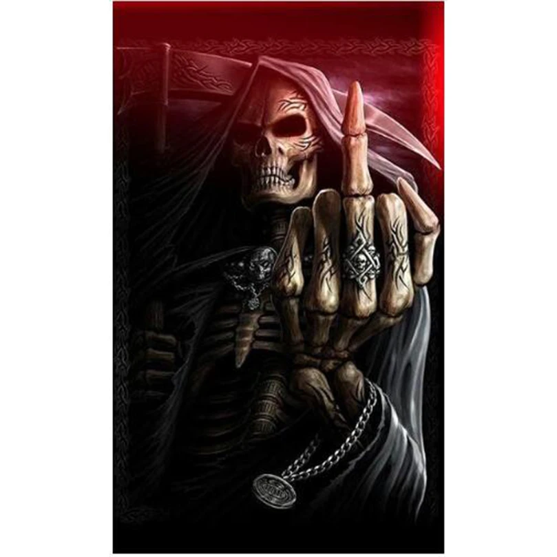 

new full Diy diamond painting kit 3D cross stitch Square Diamond embroidery Skull witcher pattern Diamond Mosaic Crafts HL348