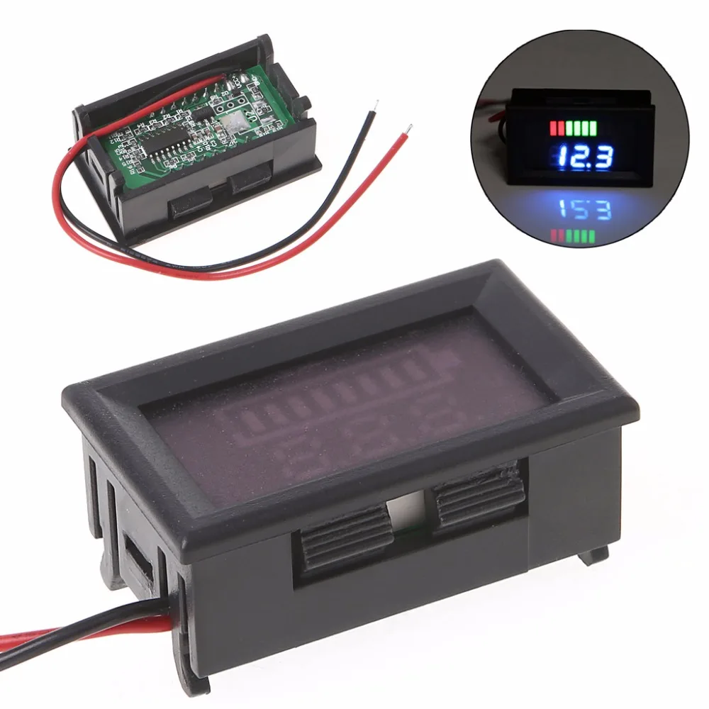 12V Lead Acid Battery Power Capacity LED Indicator Digital Voltmeter Tester Voltage Meters