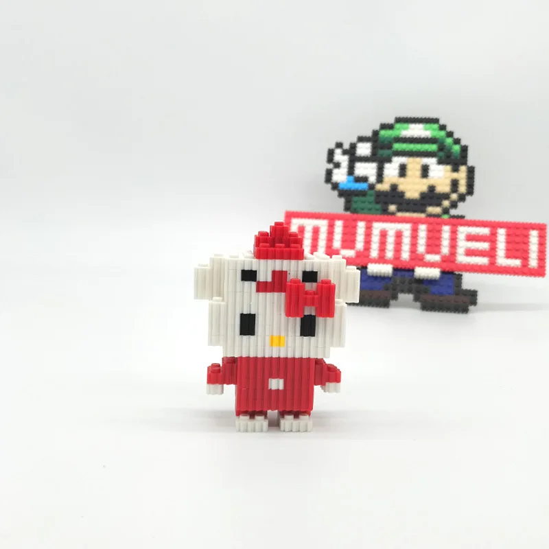 MUMUELI KT Cat нарядное платье 3 комплекта 1000-1500 штук DIY 3D модельный комплект конструктор для детей Пазлы строительные детские игрушки из полимера TZ-BHB