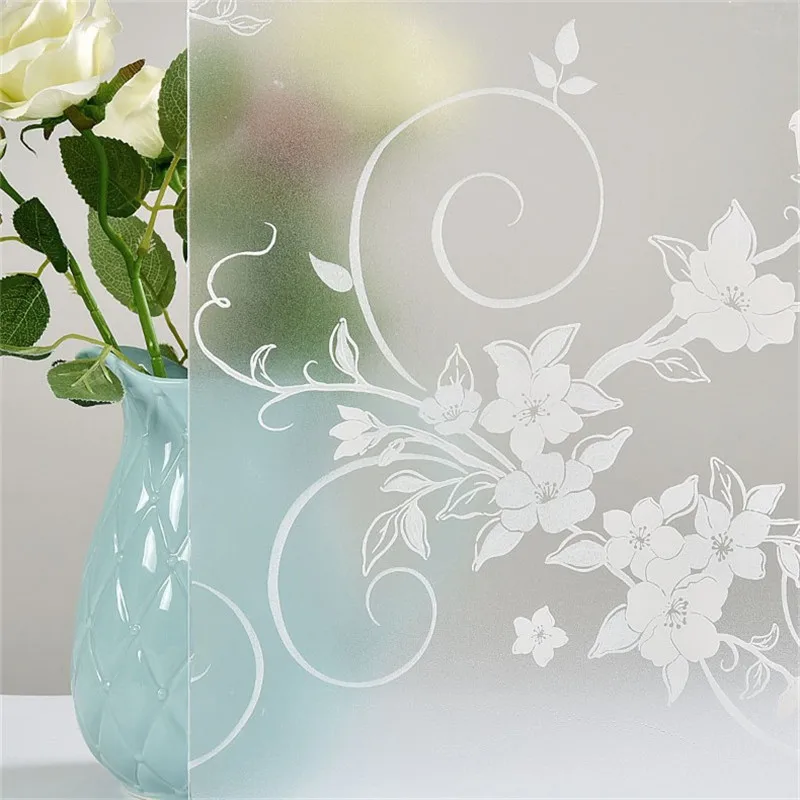 

Funlife 45cm*200cm Frosted Privacy Static no glue Window Film Embossed Glass Sticker Foil Paper PVC Home Decor Bathroom Mirror