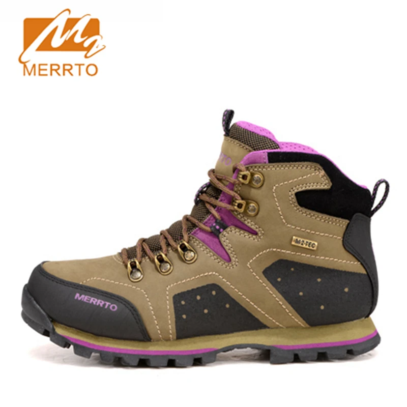 

2017 Merrto Womens Hiking Boots M2-TEC Waterproof Breathable Outdoor Shoes Full-grain leather For Women Free Shipping MT18518