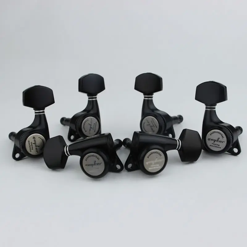 

GUYKER BLACK Guitar Locking Tuners Electric Guitar Machine Heads Tuners Lock Guitar Tuning Pegs ( With packaging)