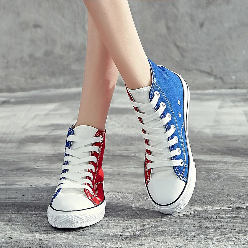 

Canvas running shoes 2018 spring summer femal sport shoes women students sneakers lace-up outdoor shoes plus size 36-44
