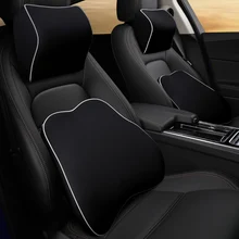 Автомобиля Шею подушка под поясницу талии Поддержка подушки подголовника спинки опоры сидений пены памяти чехлы для сидений автомобиля аксессуары