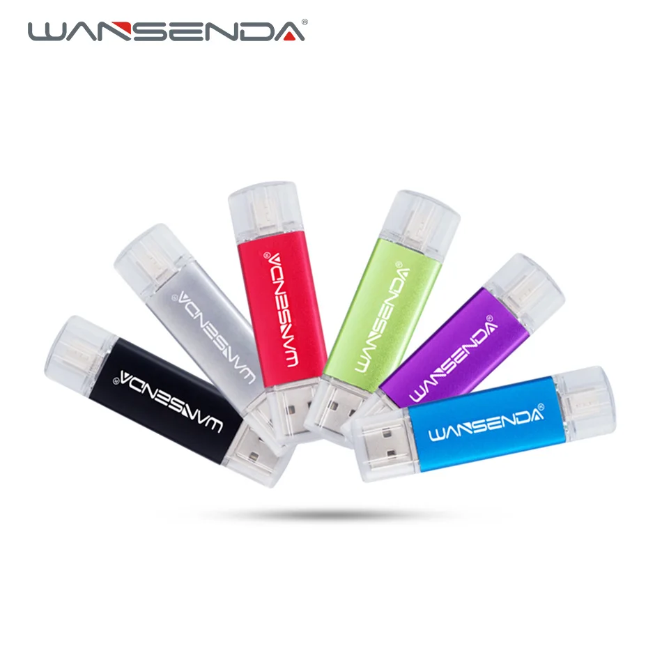 Флеш накопитель Wansenda OTG 256 ГБ 128 Гб 64 USB флеш 32 флешка 16 8 2 0 Флешка для Android|USB