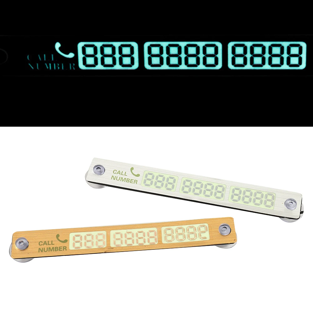 

Car Sticker Temporary Car Parking Card Phone Number Card Telephone Number Card Notification Night Light Sucker Plate Car Styling