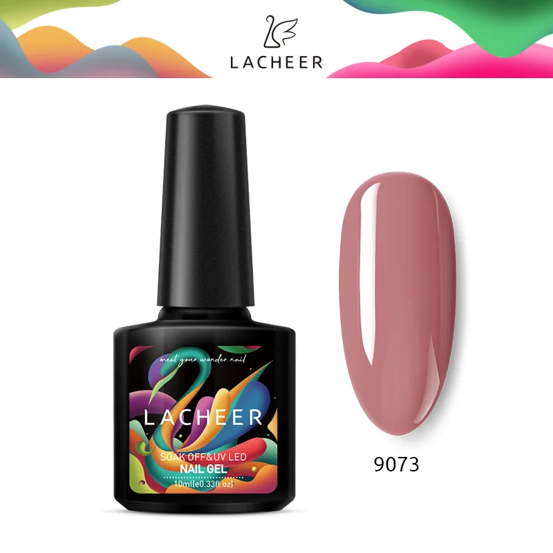Lacheer UV набор гель-лаков для ногтей впитывающийся УФ-гель Полупостоянный Гибридный СВЕТОДИОДНЫЙ лак для ногтей маникюрный набор блестящие светодиодные Гелевые наборы - Цвет: 9073