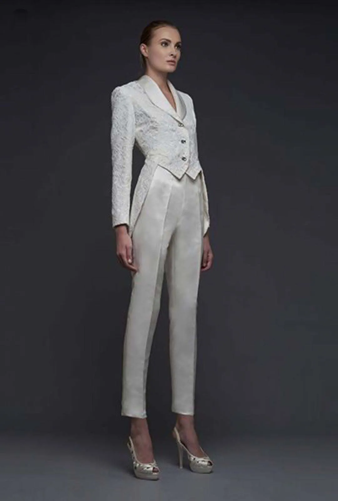 formal ladies coat pant suit