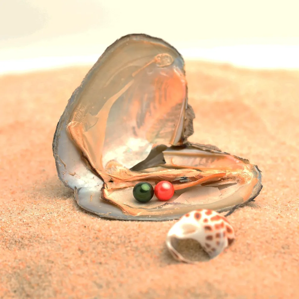 Fantipearl 50 шт 7 8 мм двойной круглый жемчуг oyster AAA Качество в два жемчуга love wish pearl с
