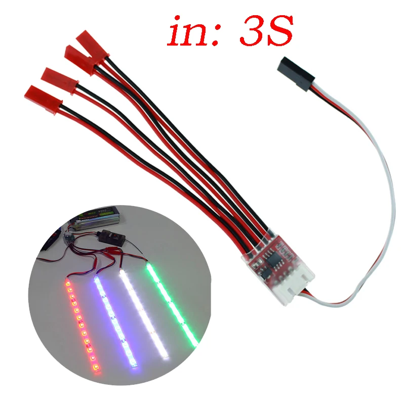 

RC 11.1V 3S lipo battery LED Lighting Flashing Controller for Quadcopter Multicoptor Helicopter