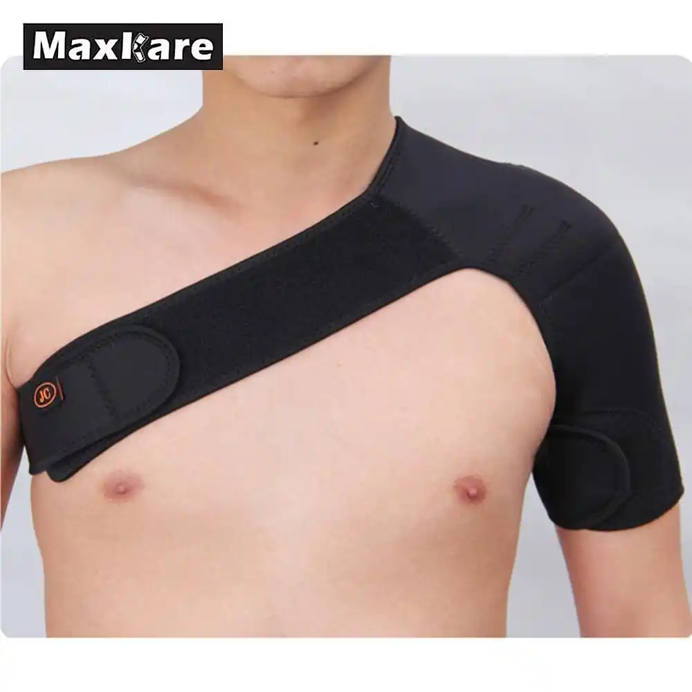 Maxkare мужские для спортивного зала и фитнеса противоскользящие регулируемые плечевые опоры протектор - изображение