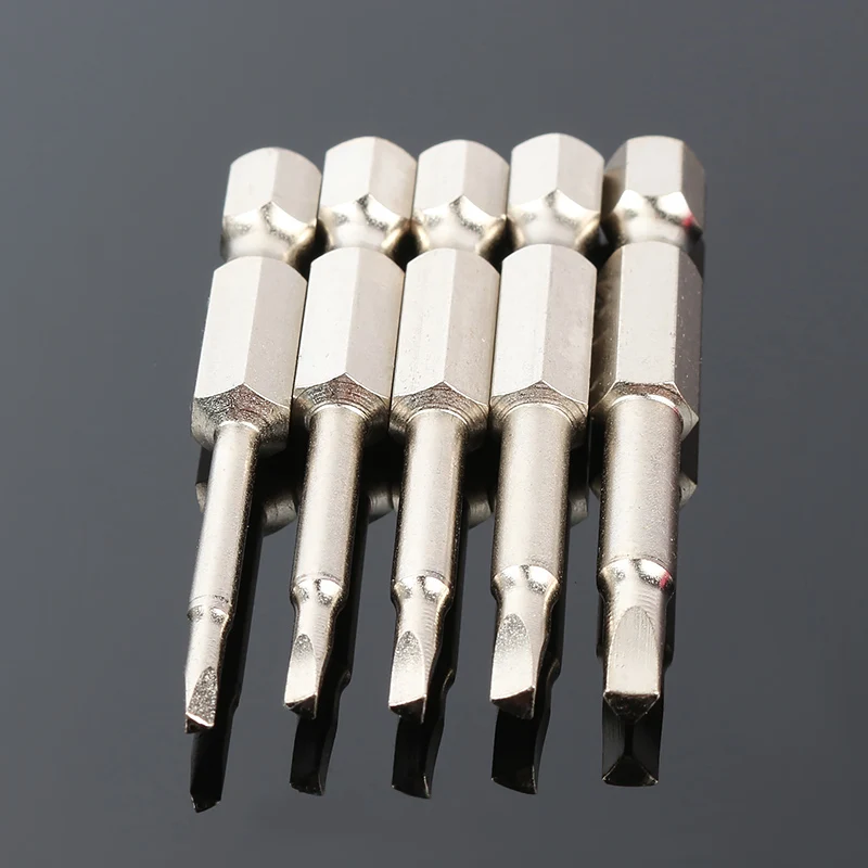 

5Pcs/Set 50mm Magnetic Triangle Screwdriver Bits S2 Steel 1/4" Hex Shank Screwdrier Set 1.8/2.0/2.3/2.7/3.0mm