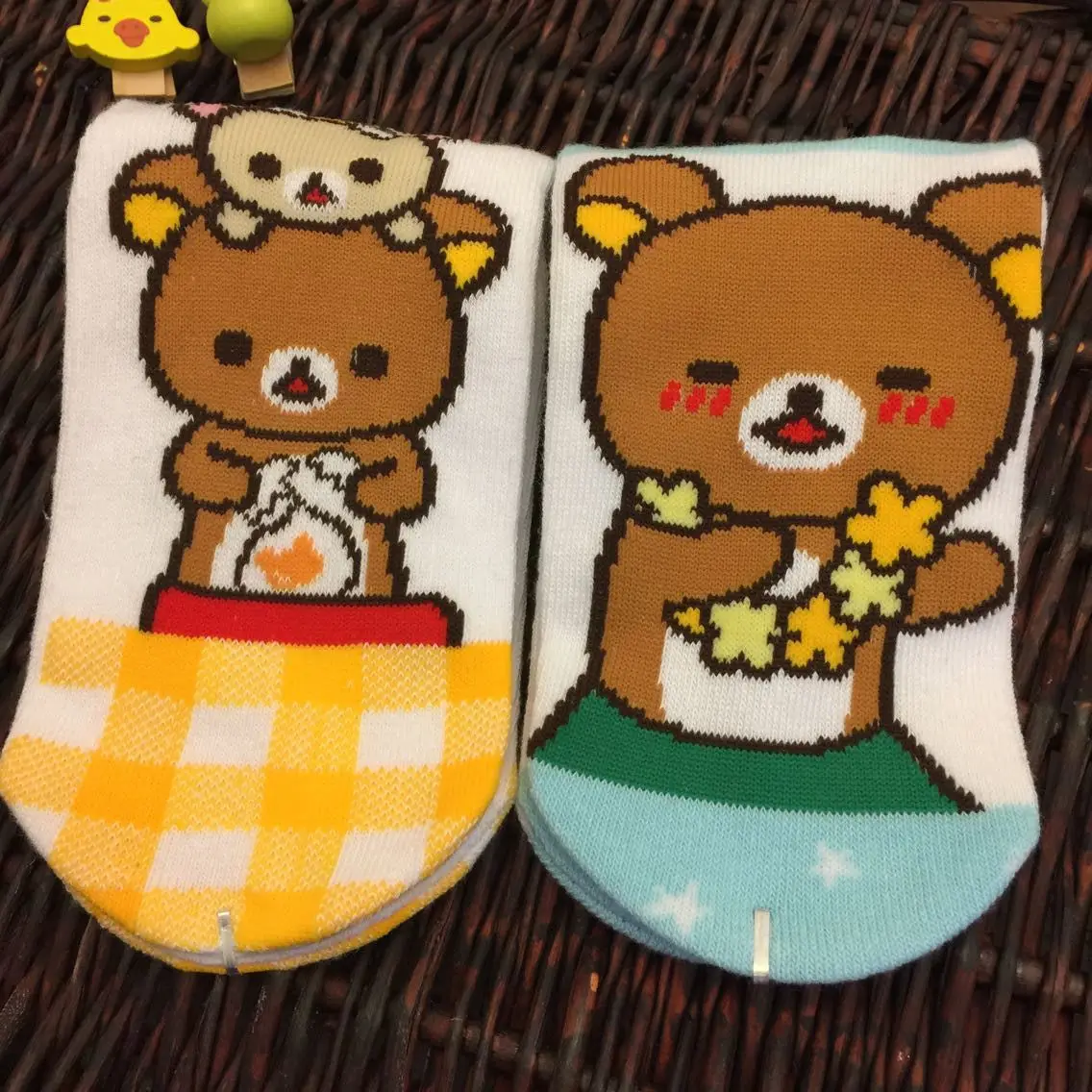 Мультяшные носки с принтом Rilakkuma korilakkuma Kiiroitori милые забавные новинки harajuku сельский ветер повседневные мягкие удобные весна-лето