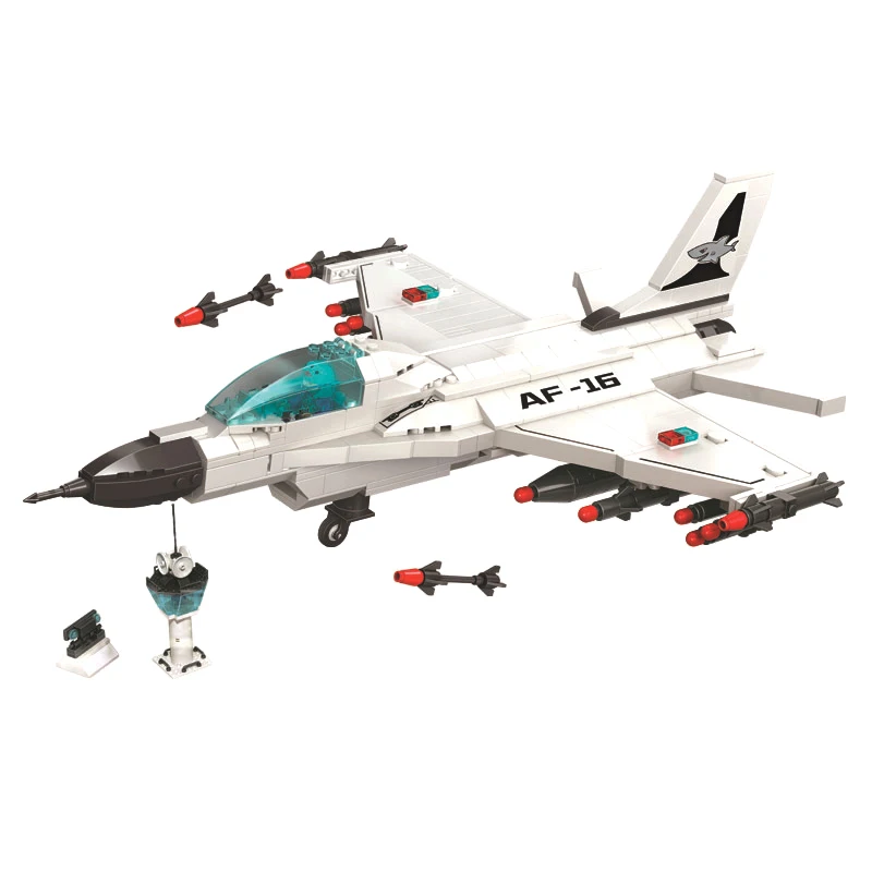 

DIY Fighter Model Building Blocks 580pcs Air Force Plane Enlighten Action Figure Toys For Boy Compatible LegoINGLYs Creator