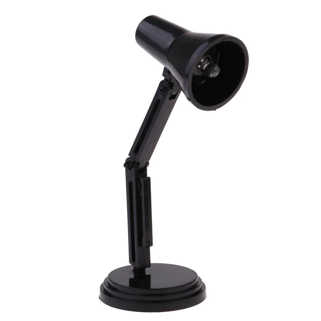 1/6 Adjustable LED Desk Lamp Furniture for   BJD Dolls House Accessories Black