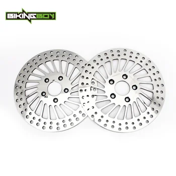 

BIKINGBOY For Harley Sportster 883 1100 1200 XLH Dyna 1340 Low Rider / Softail / Fat Boy Front Rear Brake Discs Disks Rotors