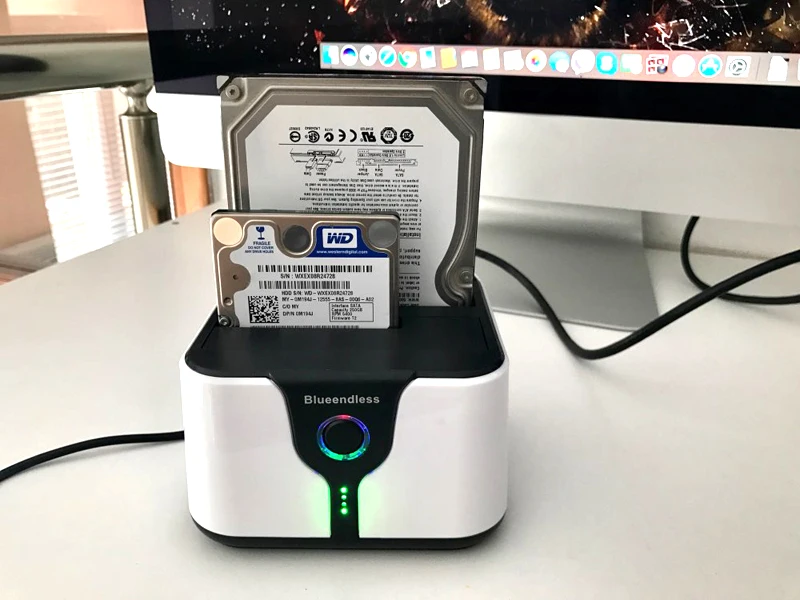 Blueendless 2-Bay SATA hdd док-станция 3," 2,5 USB3.0 двойной отсек hdd ssd клон дубликатор док-станция sata Корпус для хранения