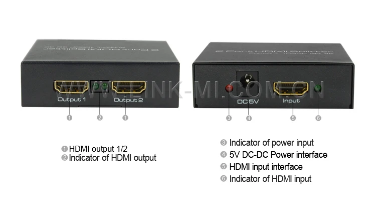 LINK-MI SP142M аудио-видео HDMI сплиттер 1x2 Поддержка 3D 4K x 2 K, CEC hdmi в двух HDMI совместимых мониторах или проекторах 10,2 Гбит/с