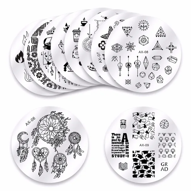10 pieces dreamcatcher nail stamping plates earrings pendants
