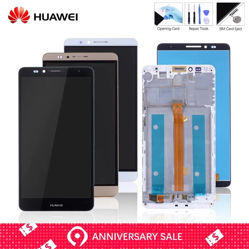 

Display For Huawei Mate 7 LCD Display Touch Screen with Frame Digitizer Replacement For Huawei Ascend Mate 7 LCD MT7-L09