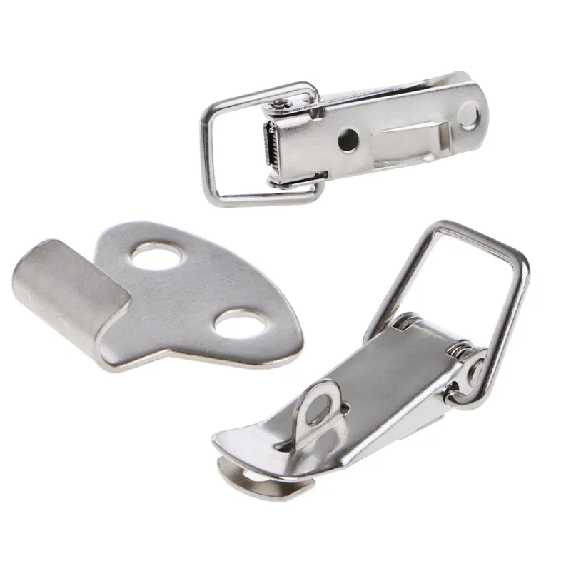 4Pcs/Set Hardware Cabinet Boxes Spring Loaded Latch Catch Toggle Hasp