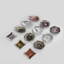 50 шт. подставка для чайного сервиза из медного сплава теплоизоляционные чайные подставки для чашек в форме листа в форме цветка блюдце wen6485