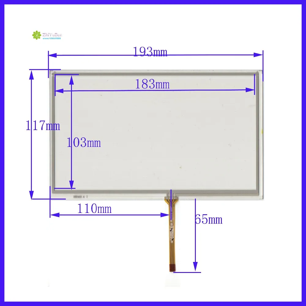 

ZhiYuSun XWT485 193mm*117mm 8inch 4 line For CarDVD touch screen panel 193*117 this is compatible for AT080TN64 display