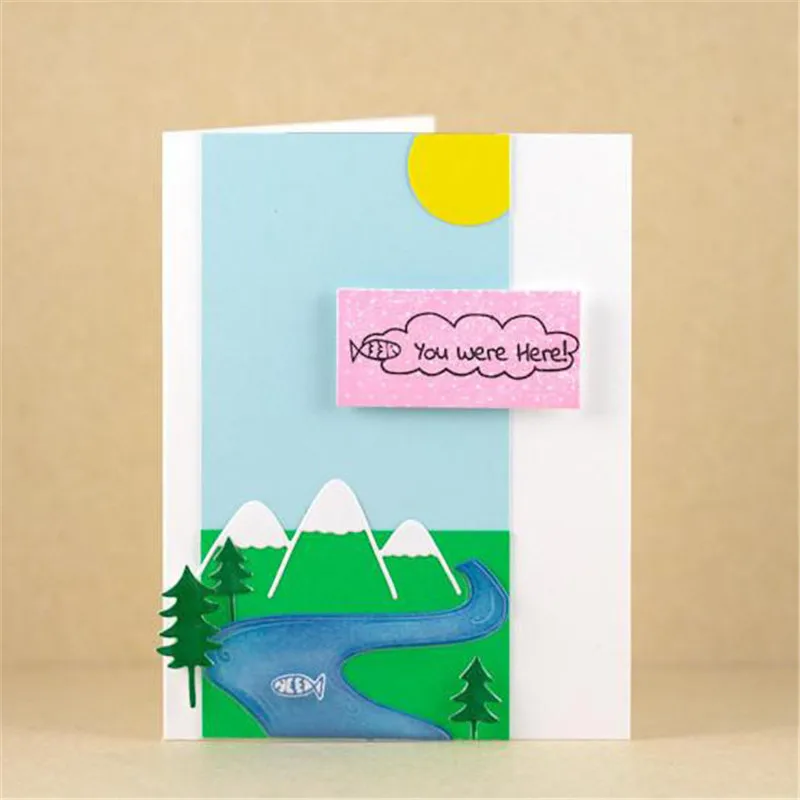 

Tree Road Scene Metal Cutting Dies Scrapbooking New 2019 Craft Die Cut Card Making Album Stencil Embossing Decoration