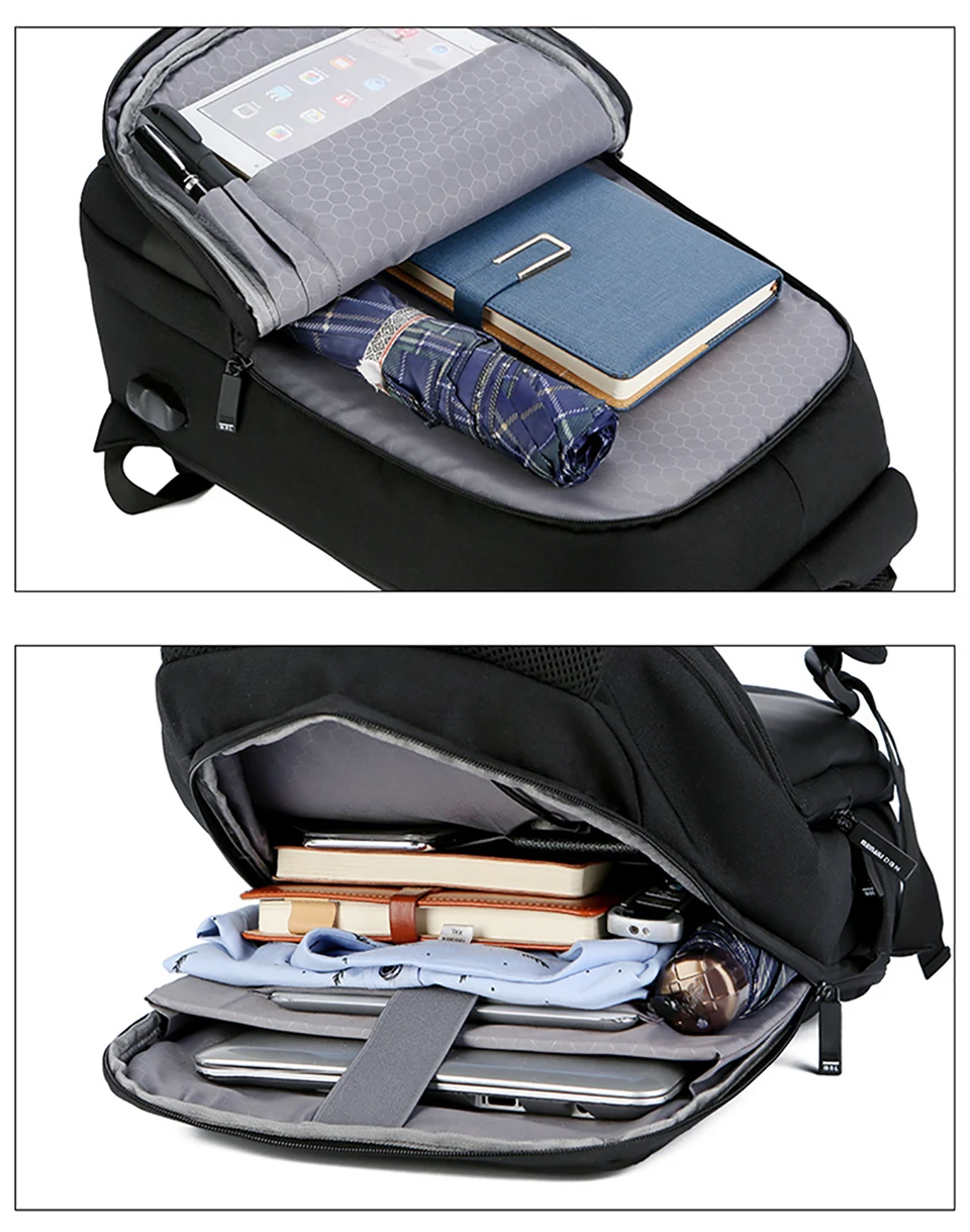 6 Laptop Backpack Anti-theft Backpacks USB Charging Bagpack Waterproof Travel Men Back Pack Large Capacity Luggage School Bag Pack