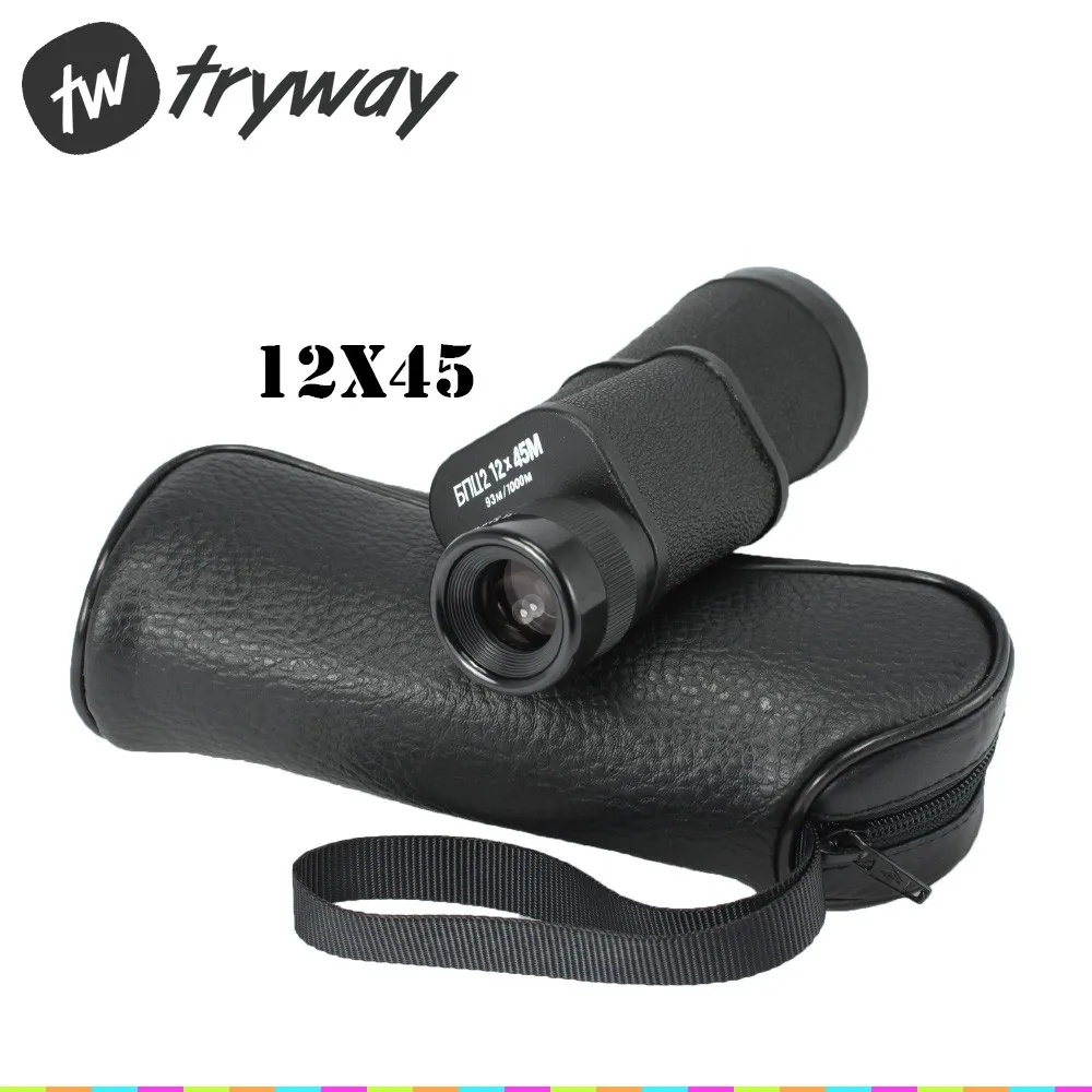 

Top quality Baigish 12X45 telescope MINI Monocular pocket Military HD 8x ZOOM BK4 HD OPTICAL GLASS Russian Army Binoculars