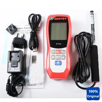 

ST733 Hot Wire Anemometer Digital Wind Speed Meter with Multifunction IR Temperature Air Flowmeter