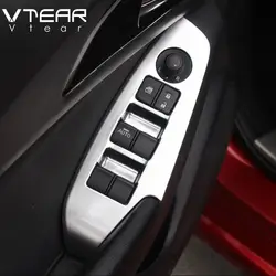 Vtear для Mazda 3 Axela 2017 2018 подлокотник на внутреннюю сторону двери окна автомобиля переключатель регулировки Лифт декоративный кожух chrome