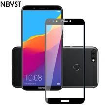 9 h cobertura completa vidro temperado para huawei honor 7c AUM-L41 pro AUM-AL29 y5 y6 pro 2018 honra 7a DUA-L22 filme protetor de tela