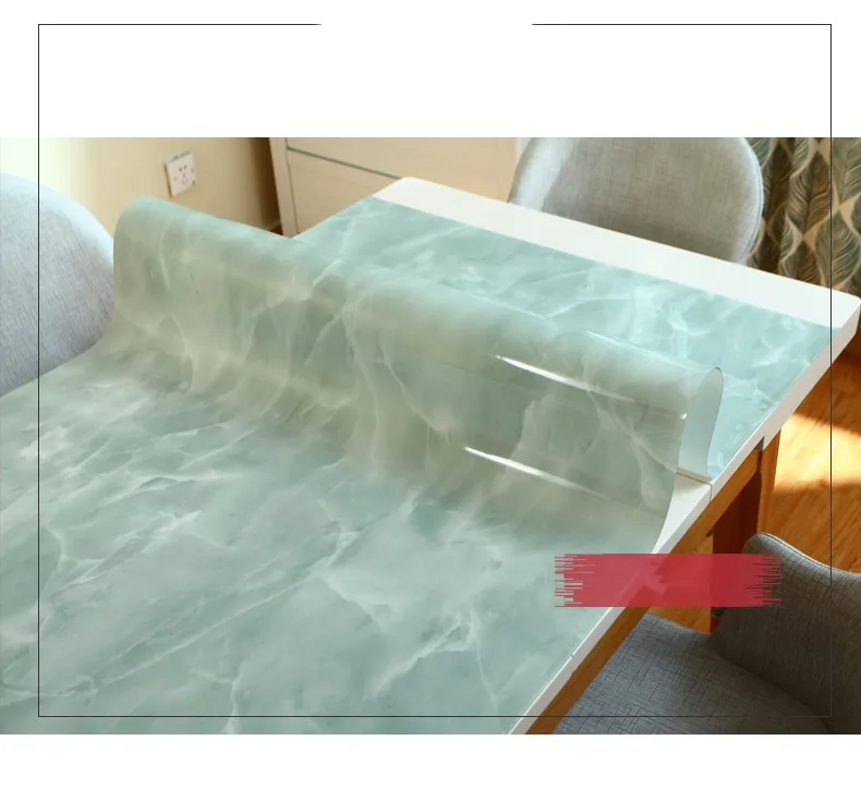 1,5 мм толщиной ПВХ мрамор водонепроницаемый D' вода и кухня узор масло стекло высокое качество мягкая ткань Скатерть